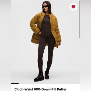 *NWT* Lululemon Cinch-waist 600 down fill puffer